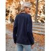 imageZeagoo Womens Oversized Button Cardigan Sweaters 2024 Fall Open Front Lightweight Cardigans V Neck Loose Knit OutwearNavy Blue