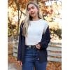imageZeagoo Womens Oversized Button Cardigan Sweaters 2024 Fall Open Front Lightweight Cardigans V Neck Loose Knit OutwearNavy Blue