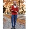 imageZeagoo Womens Oversized Button Cardigan Sweaters 2024 Fall Open Front Lightweight Cardigans V Neck Loose Knit OutwearRed