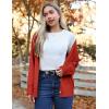 imageZeagoo Womens Oversized Button Cardigan Sweaters 2024 Fall Open Front Lightweight Cardigans V Neck Loose Knit OutwearRed