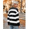 imageZeagoo Womens Oversized Button Cardigan Sweaters 2024 Fall Open Front Lightweight Cardigans V Neck Loose Knit OutwearStripes Black  White