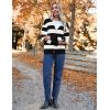 imageZeagoo Womens Oversized Button Cardigan Sweaters 2024 Fall Open Front Lightweight Cardigans V Neck Loose Knit OutwearStripes Black  White