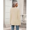imageZeagoo Womens V Neck Button Long Cardigan Sweater Casual 2024 Fall Knit Sweater Blazer with PocketsApricot