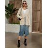 imageZeagoo Womens V Neck Button Long Cardigan Sweater Casual 2024 Fall Knit Sweater Blazer with PocketsApricot