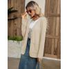 imageZeagoo Womens V Neck Button Long Cardigan Sweater Casual 2024 Fall Knit Sweater Blazer with PocketsApricot