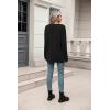 imageZeagoo Womens V Neck Button Long Cardigan Sweater Casual 2024 Fall Knit Sweater Blazer with PocketsBlack