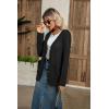 imageZeagoo Womens V Neck Button Long Cardigan Sweater Casual 2024 Fall Knit Sweater Blazer with PocketsBlack
