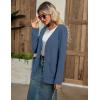 imageZeagoo Womens V Neck Button Long Cardigan Sweater Casual 2024 Fall Knit Sweater Blazer with PocketsBlue