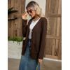 imageZeagoo Womens V Neck Button Long Cardigan Sweater Casual 2024 Fall Knit Sweater Blazer with PocketsBrown
