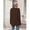 imageZeagoo Womens V Neck Button Long Cardigan Sweater Casual 2024 Fall Knit Sweater Blazer with PocketsBrown