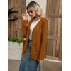 imageZeagoo Womens V Neck Button Long Cardigan Sweater Casual 2024 Fall Knit Sweater Blazer with PocketsCaramel