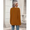 imageZeagoo Womens V Neck Button Long Cardigan Sweater Casual 2024 Fall Knit Sweater Blazer with PocketsCaramel