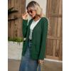 imageZeagoo Womens V Neck Button Long Cardigan Sweater Casual 2024 Fall Knit Sweater Blazer with PocketsDeep Green