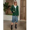 imageZeagoo Womens V Neck Button Long Cardigan Sweater Casual 2024 Fall Knit Sweater Blazer with PocketsDeep Green