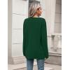 imageZeagoo Womens V Neck Button Long Cardigan Sweater Casual 2024 Fall Knit Sweater Blazer with PocketsDeep Green