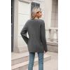 imageZeagoo Womens V Neck Button Long Cardigan Sweater Casual 2024 Fall Knit Sweater Blazer with PocketsGrey