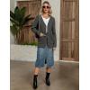 imageZeagoo Womens V Neck Button Long Cardigan Sweater Casual 2024 Fall Knit Sweater Blazer with PocketsGrey