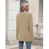 imageZeagoo Womens V Neck Button Long Cardigan Sweater Casual 2024 Fall Knit Sweater Blazer with PocketsKhaki