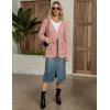 imageZeagoo Womens V Neck Button Long Cardigan Sweater Casual 2024 Fall Knit Sweater Blazer with PocketsPink