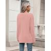 imageZeagoo Womens V Neck Button Long Cardigan Sweater Casual 2024 Fall Knit Sweater Blazer with PocketsPink