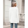 imageZeagoo Womens V Neck Button Long Cardigan Sweater Casual 2024 Fall Knit Sweater Blazer with PocketsWhite