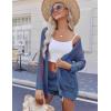 imageZeagoo Women 2025 Lightweight Crochet Cardigan Long Sleeve Open Front Knit Sweater Summer Kimono Cover Up with PocketsBlue