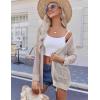 imageZeagoo Women 2025 Lightweight Crochet Cardigan Long Sleeve Open Front Knit Sweater Summer Kimono Cover Up with PocketsLight Grey