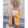 imageZeagoo Women 2025 Lightweight Crochet Cardigan Long Sleeve Open Front Knit Sweater Summer Kimono Cover Up with PocketsYellow
