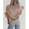 imageZeagoo Womens 2025 Fall Chunky Knit Cardigans Open Front Long Sleeve V Neck Button Loose Cardigan SweatersBkhaki