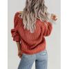 imageZeagoo Womens 2025 Fall Chunky Knit Cardigans Open Front Long Sleeve V Neck Button Loose Cardigan SweatersCaramel