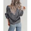 imageZeagoo Womens 2025 Fall Chunky Knit Cardigans Open Front Long Sleeve V Neck Button Loose Cardigan SweatersGrey