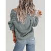 imageZeagoo Womens 2025 Fall Chunky Knit Cardigans Open Front Long Sleeve V Neck Button Loose Cardigan SweatersLight Green