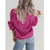 imageZeagoo Womens 2025 Fall Chunky Knit Cardigans Open Front Long Sleeve V Neck Button Loose Cardigan SweatersRose