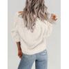 imageZeagoo Womens 2025 Fall Chunky Knit Cardigans Open Front Long Sleeve V Neck Button Loose Cardigan SweatersWhite