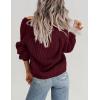 imageZeagoo Womens 2025 Fall Chunky Knit Cardigans Open Front Long Sleeve V Neck Button Loose Cardigan SweatersWine Red