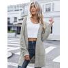 imageZeagoo Womens 2025 Fall Open Front Cardigan Long Batwing Sleeve Chunky Knit Sweater Loose Outerwear Coats with PocketsGrey