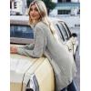 imageZeagoo Womens 2025 Fall Open Front Cardigan Long Batwing Sleeve Chunky Knit Sweater Loose Outerwear Coats with PocketsGrey