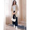 imageZeagoo Womens 2025 Fall Open Front Cardigan Long Batwing Sleeve Chunky Knit Sweater Loose Outerwear Coats with PocketsLightkhaki