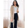 imageZeagoo Womens 2025 Fall Open Front Cardigan Long Batwing Sleeve Chunky Knit Sweater Loose Outerwear Coats with PocketsLightkhaki