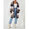 imageZeagoo Womens 2025 Fall Open Front Cardigan Long Batwing Sleeve Chunky Knit Sweater Loose Outerwear Coats with PocketsMulticolor 689