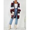 imageZeagoo Womens 2025 Fall Open Front Cardigan Long Batwing Sleeve Chunky Knit Sweater Loose Outerwear Coats with PocketsMulticolor 690
