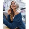 imageZeagoo Womens 2025 Fall Open Front Cardigan Long Batwing Sleeve Chunky Knit Sweater Loose Outerwear Coats with PocketsNavy Blue