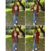 imageZeagoo Womens 2025 Fall Open Front Cardigan Long Batwing Sleeve Chunky Knit Sweater Loose Outerwear Coats with PocketsRust