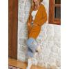 imageZeagoo Womens 2025 Fall Open Front Cardigan Long Batwing Sleeve Chunky Knit Sweater Loose Outerwear Coats with PocketsYellow Brown
