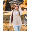 imageZeagoo Womens Cardigan 2024 Fall Winter Open Front Oversized Button V Neck Loose Soft Knit SweaterApricot