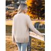 imageZeagoo Womens Cardigan 2024 Fall Winter Open Front Oversized Button V Neck Loose Soft Knit SweaterApricot