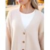 imageZeagoo Womens Cardigan 2024 Fall Winter Open Front Oversized Button V Neck Loose Soft Knit SweaterApricot