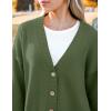 imageZeagoo Womens Cardigan 2024 Fall Winter Open Front Oversized Button V Neck Loose Soft Knit SweaterArmy Green