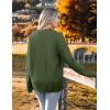imageZeagoo Womens Cardigan 2024 Fall Winter Open Front Oversized Button V Neck Loose Soft Knit SweaterArmy Green
