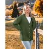 imageZeagoo Womens Cardigan 2024 Fall Winter Open Front Oversized Button V Neck Loose Soft Knit SweaterArmy Green